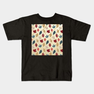 Handpainted Leaf Pattern Kids T-Shirt